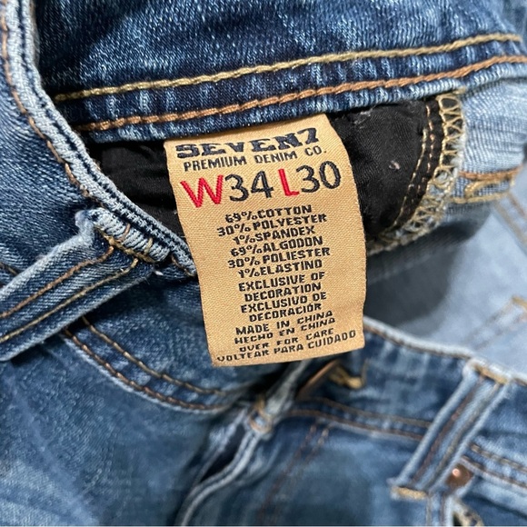 Seven7 Straight Jeans Medium Wash Size 34 x 30 - Picture 6 of 9